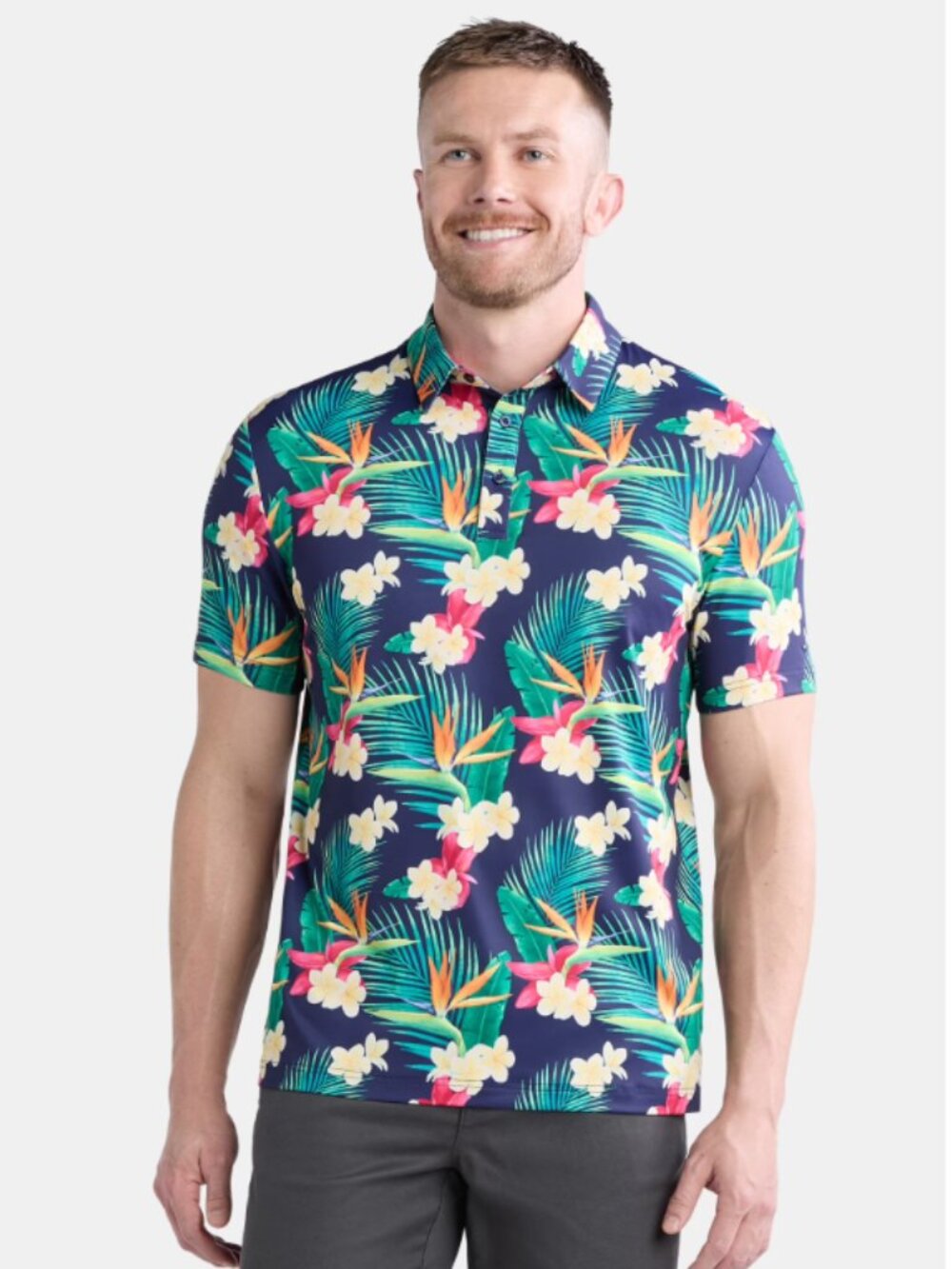 Birdie Bound Men's Novelty Print Golf Polo Shirt Size 3XL/TG NWT